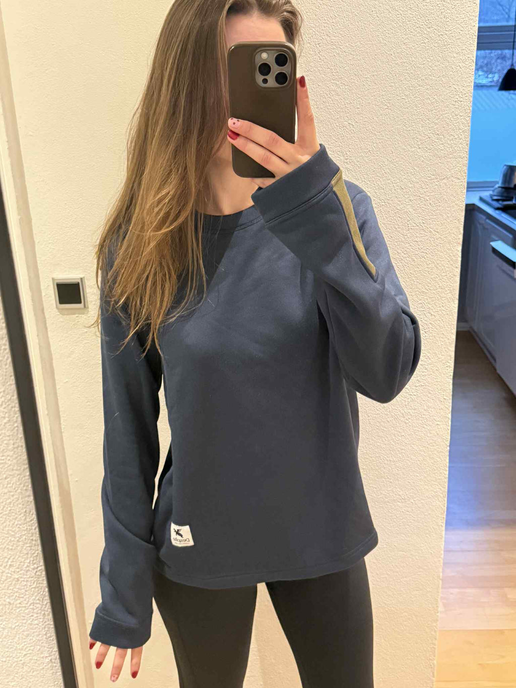 Langærmet Sweatshirt Unisex - Mørkeblå | Komfortabel & Stilfuld