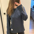 Mørkeblå langærmet unisex sweatshirt i bambus fra Despite