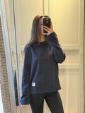 Langærmet Sweatshirt Unisex - Mørkeblå | Komfortabel & Stilfuld