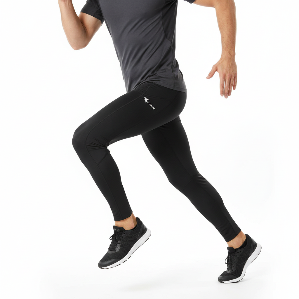 Despite Løbetights Sort Unisex | Bæredygtig Bambus | XS-XL